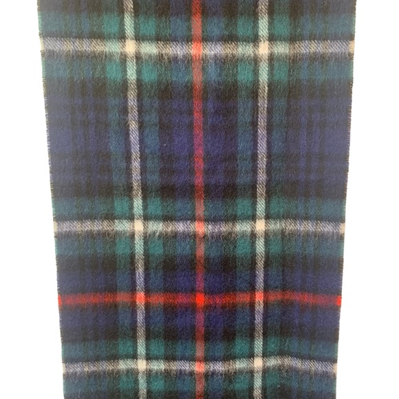 Edinburgh Tartan Plaid with fringe 100% lambswool blanket scarf - Picture 5 of 8